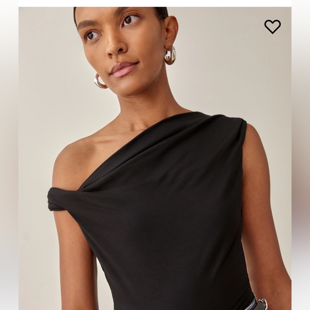 Reformation Black Cello Knit Top - Size XL